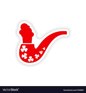 Stylish paper sticker on white background smoking vector image