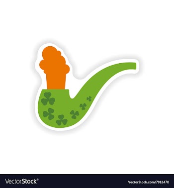 Stylish paper sticker on white background smoking vector image