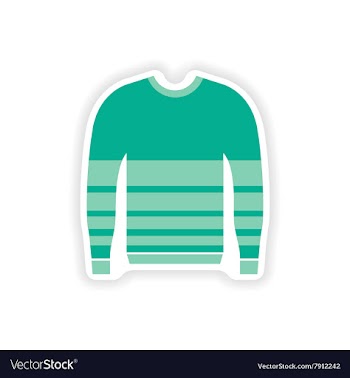 Stylish paper sticker on white background sweater vector image