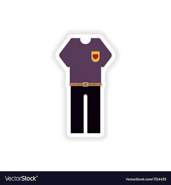 Stylish paper sticker on white background trousers vector image