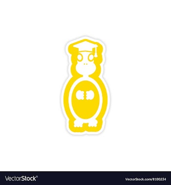 Stylish paper sticker on white background turtle vector image