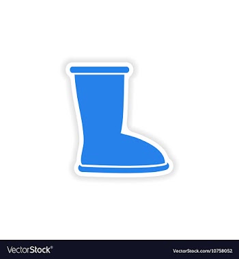Stylish paper sticker on white background ugg vector image