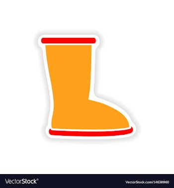 Stylish paper sticker on white background ugg vector image