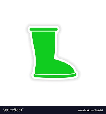 Stylish paper sticker on white background ugg vector image