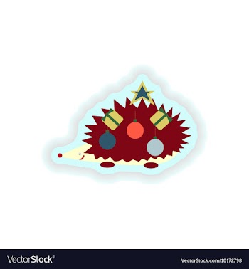 Stylish paper sticker on white background vector image