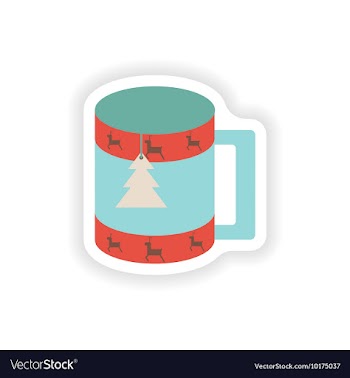 Stylish paper sticker on white background vector image