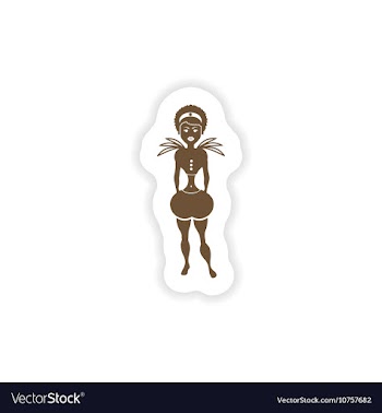 Stylish paper sticker on white background vector image