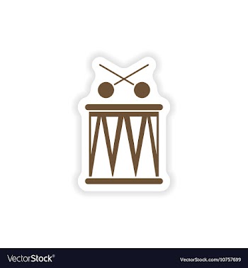 Stylish paper sticker on white background vector image