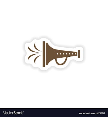 Stylish paper sticker on white background vector image