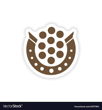 Stylish paper sticker on white background vector image
