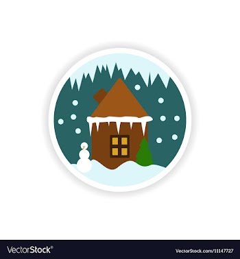 Stylish paper sticker on white background vector image