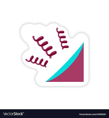 Stylish paper sticker on white background vector image
