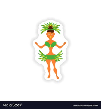 Stylish paper sticker on white background vector image