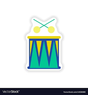 Stylish paper sticker on white background vector image