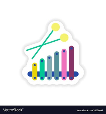 Stylish paper sticker on white background vector image