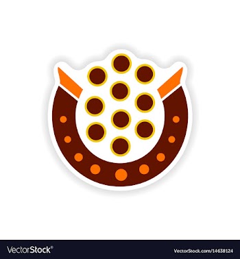 Stylish paper sticker on white background vector image