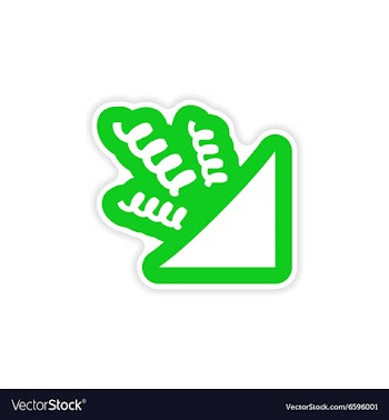 Stylish paper sticker on white background vector image