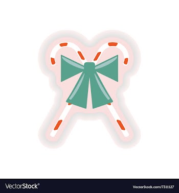 Stylish paper sticker on white background vector image