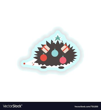 Stylish paper sticker on white background vector image