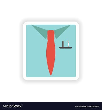 Stylish paper sticker on white background vector image