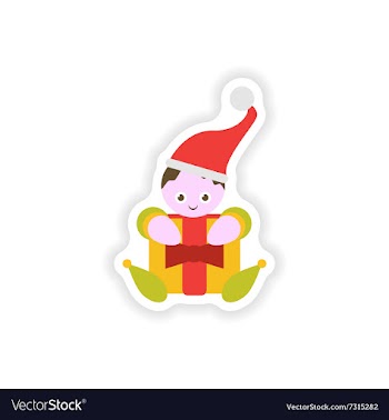 Stylish paper sticker on white background vector image