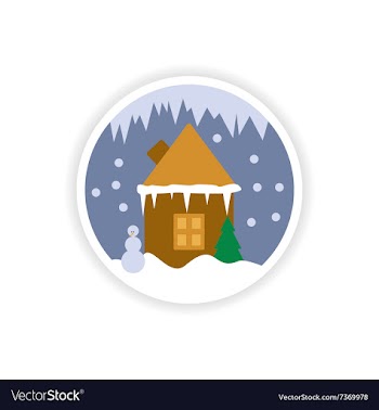 Stylish paper sticker on white background vector image