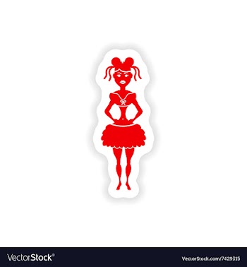 Stylish paper sticker on white background vector image