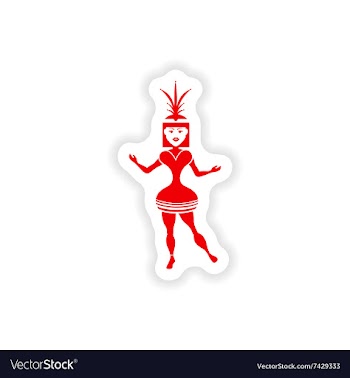 Stylish paper sticker on white background vector image