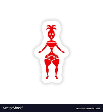 Stylish paper sticker on white background vector image