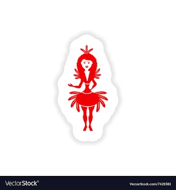 Stylish paper sticker on white background vector image