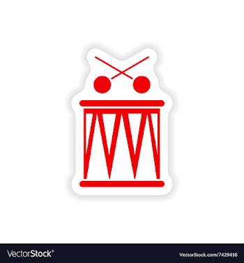 Stylish paper sticker on white background vector image