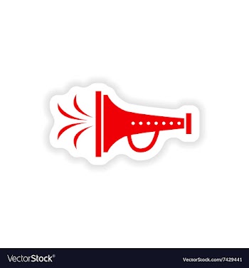 Stylish paper sticker on white background vector image