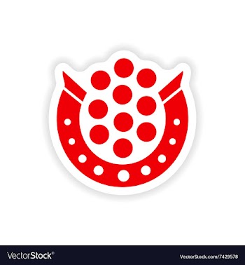 Stylish paper sticker on white background vector image
