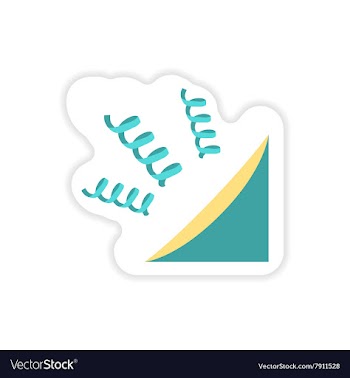 Stylish paper sticker on white background vector image