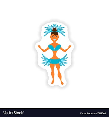 Stylish paper sticker on white background vector image