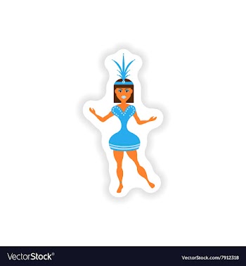 Stylish paper sticker on white background vector image
