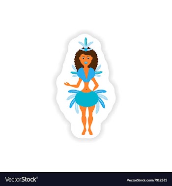Stylish paper sticker on white background vector image
