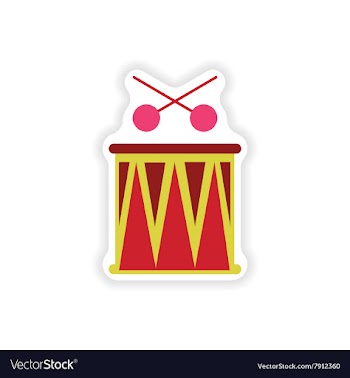 Stylish paper sticker on white background vector image