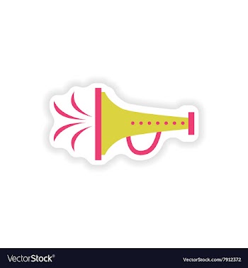 Stylish paper sticker on white background vector image