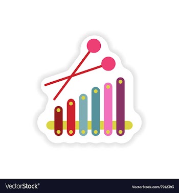 Stylish paper sticker on white background vector image