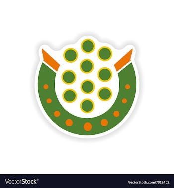 Stylish paper sticker on white background vector image