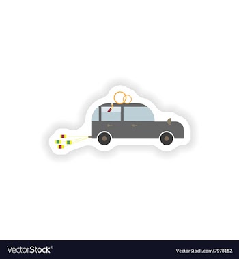 Stylish paper sticker on white background vector image