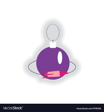 Stylish paper sticker on white background vector image