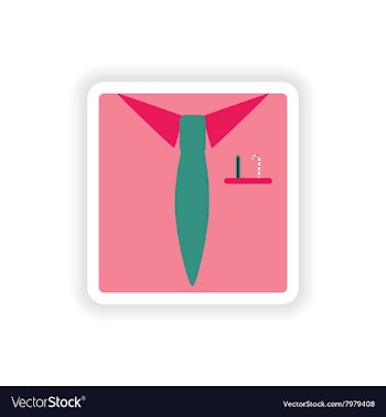 Stylish paper sticker on white background vector image