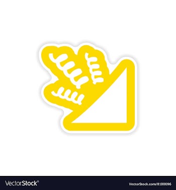 Stylish paper sticker on white background vector image