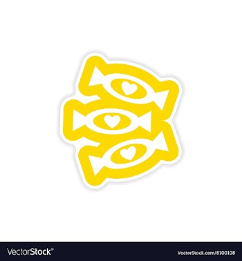 Stylish paper sticker on white background vector image
