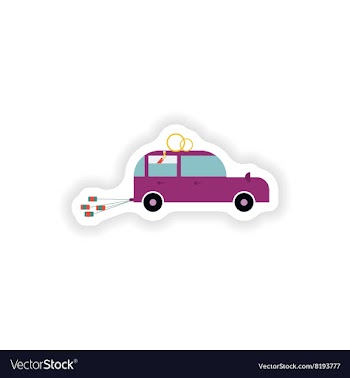 Stylish paper sticker on white background vector image