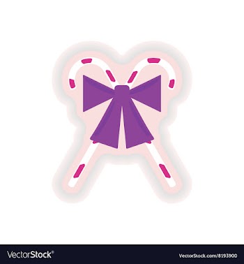 Stylish paper sticker on white background vector image
