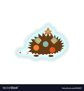 Stylish paper sticker on white background vector image