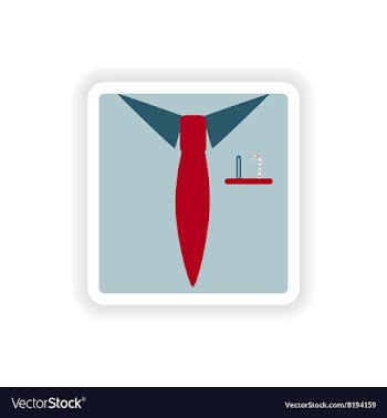 Stylish paper sticker on white background vector image
